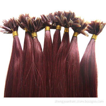 Italian Glue I-tip Virgin Remy Chinese Hair Extension